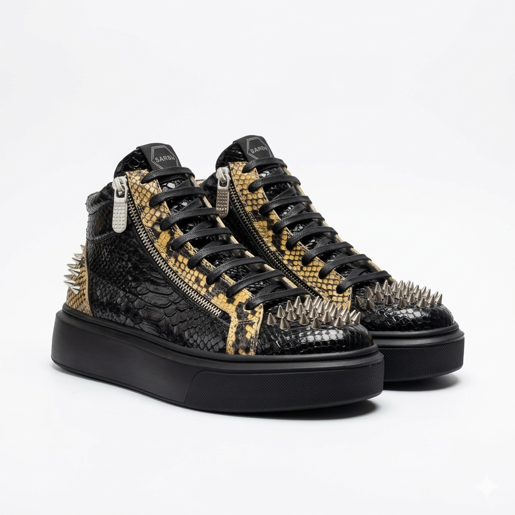 High Sneakers Dark Crown - Sarbu Atelier – sarbustore.ro