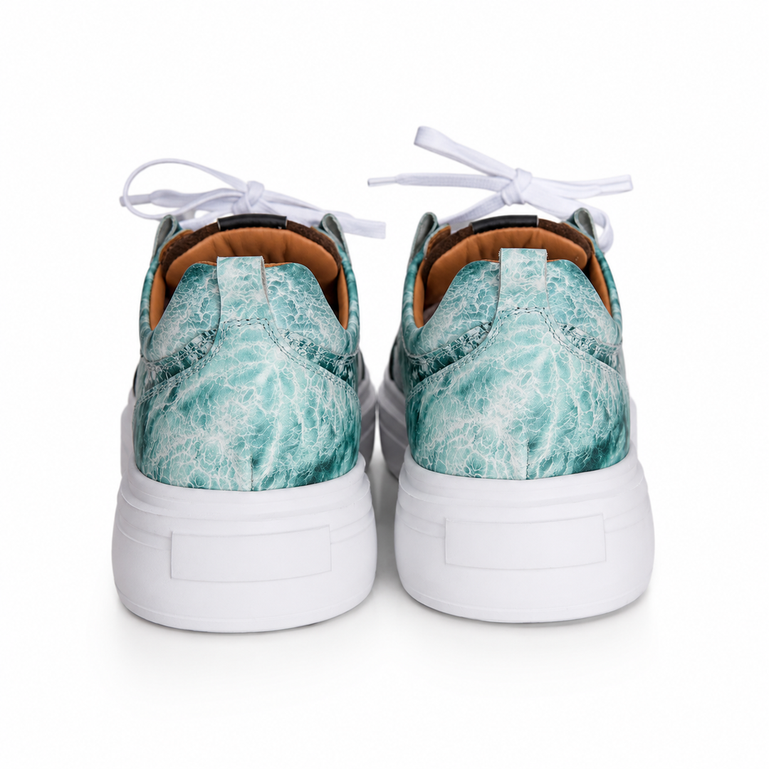 Sneakers Low-Top, Piele, Ocean Mist