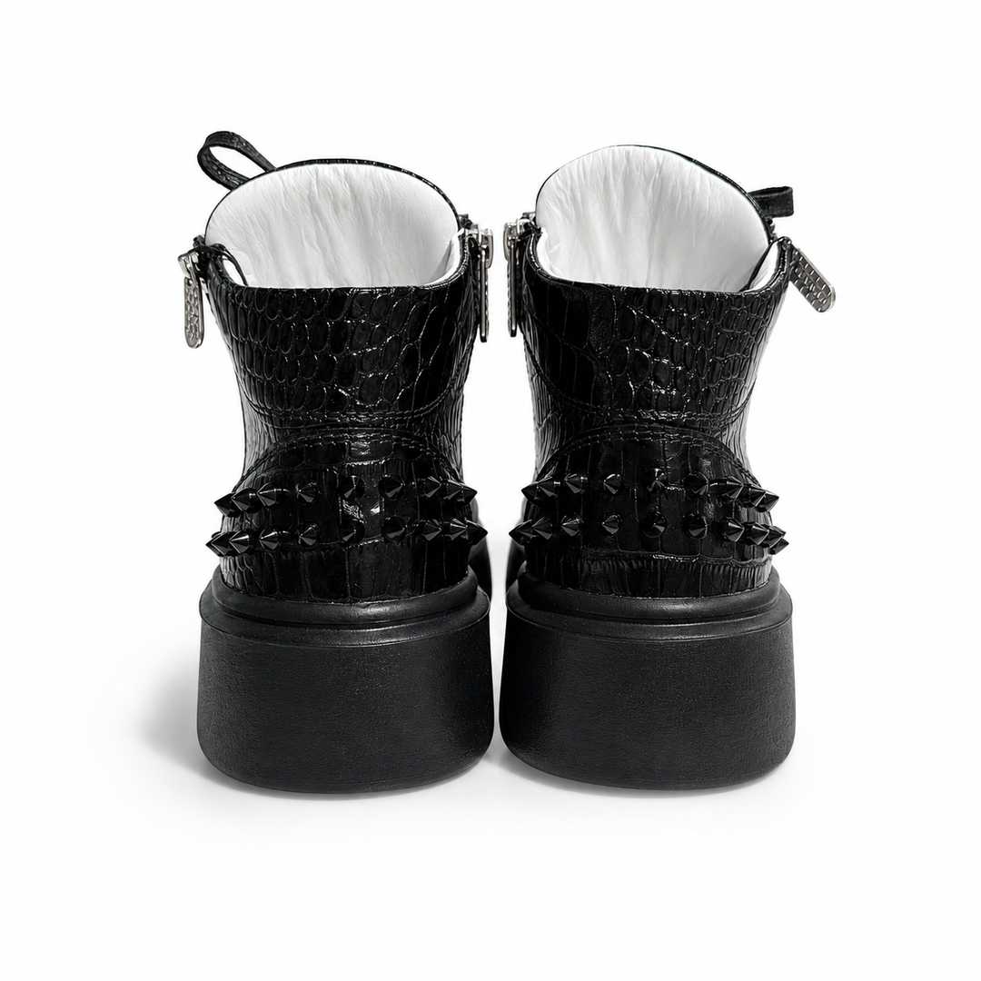Sneakers Hi-Top, Piele, Panther Leo