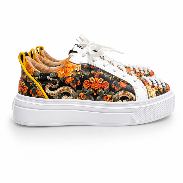 Sneakers Low-Top, Piele, Orange Blossom
