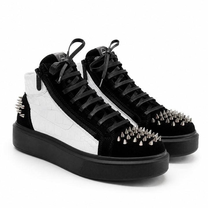 Sneakers Hi-Top, Piele, Monochrome High