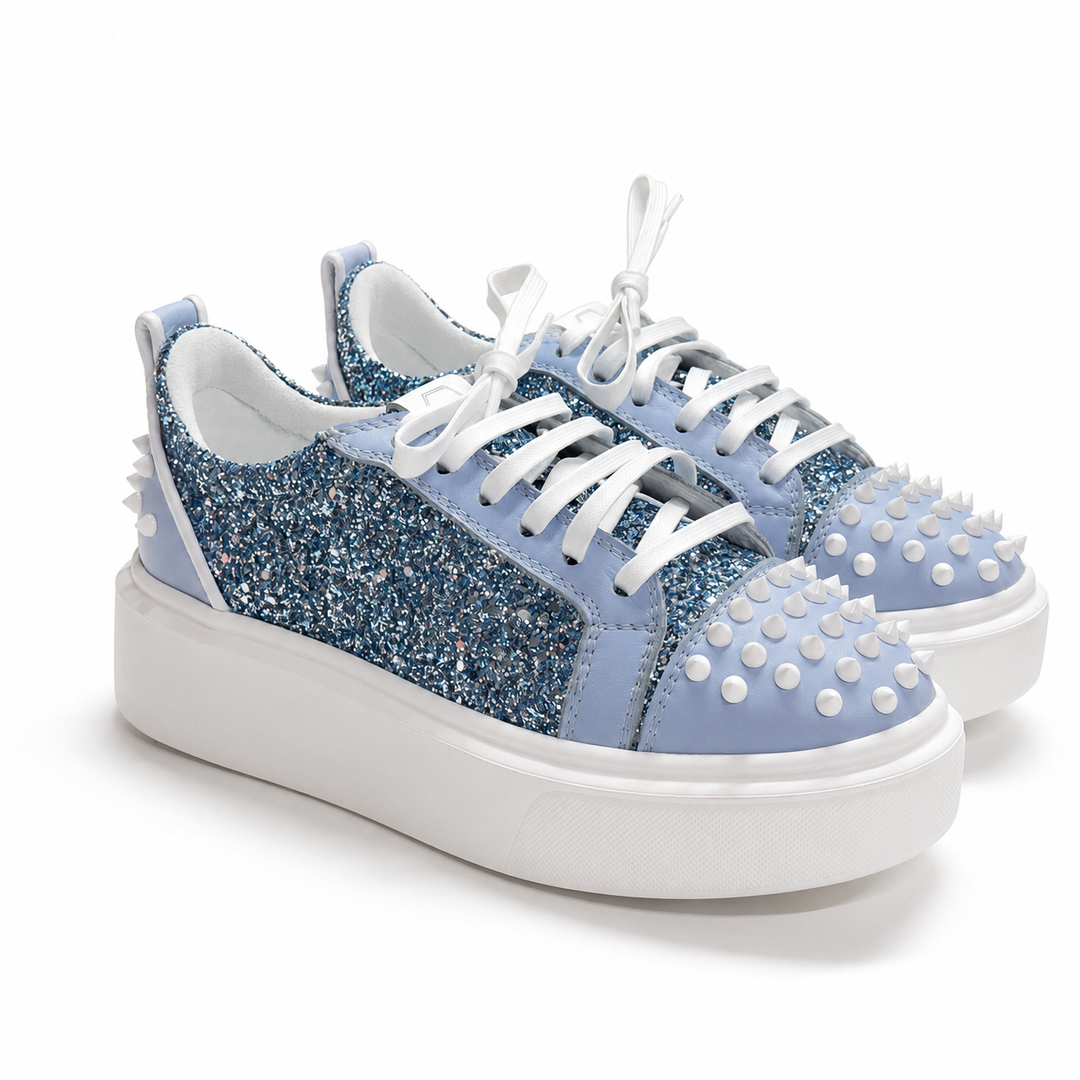 Sneakers Low-Top, Piele, Ice Stardust