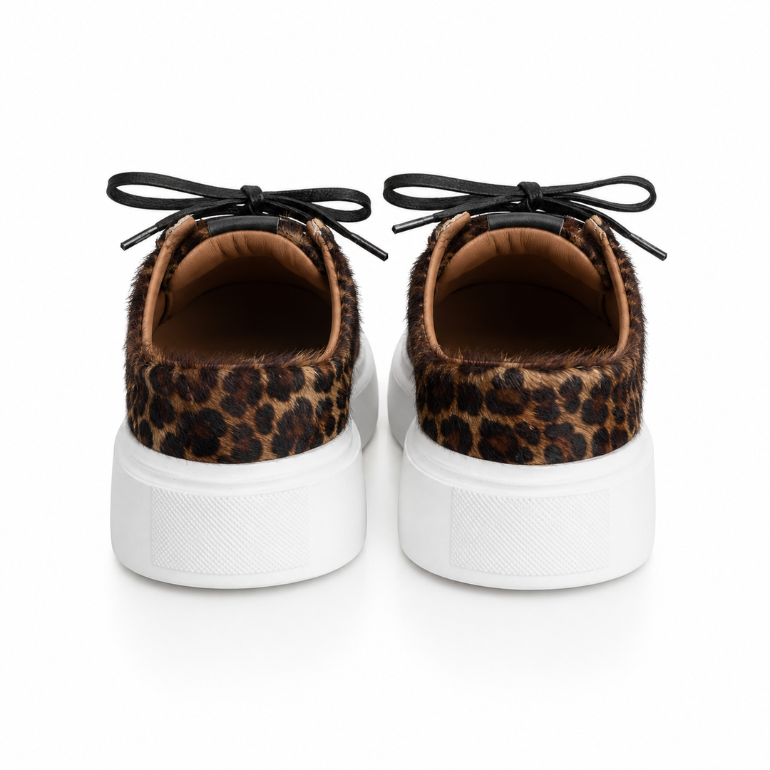 Mule Sneakers, Saboți, Piele, Wild Leopard