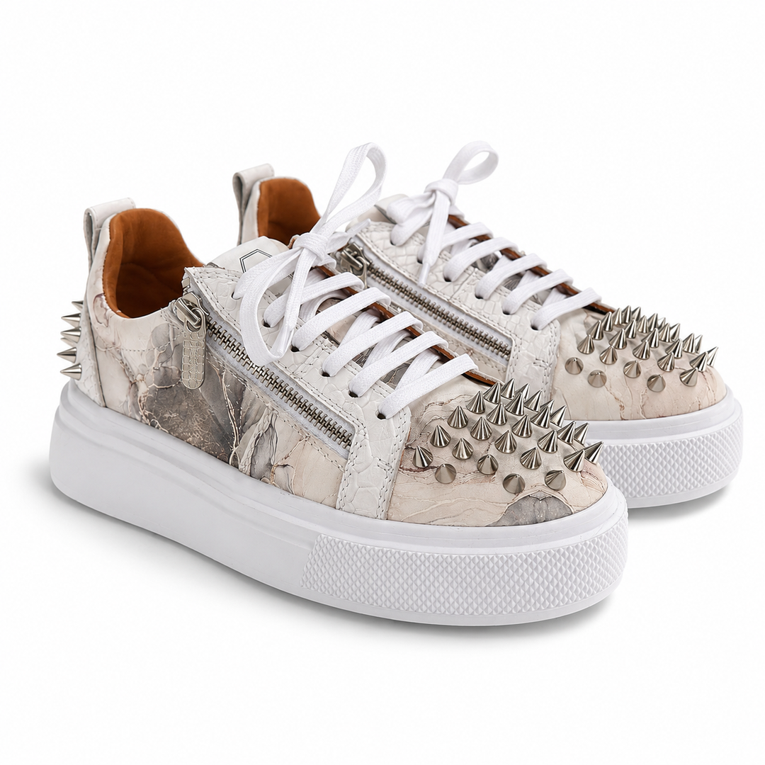 Sneakers Low-Top, Piele, Marble Frost