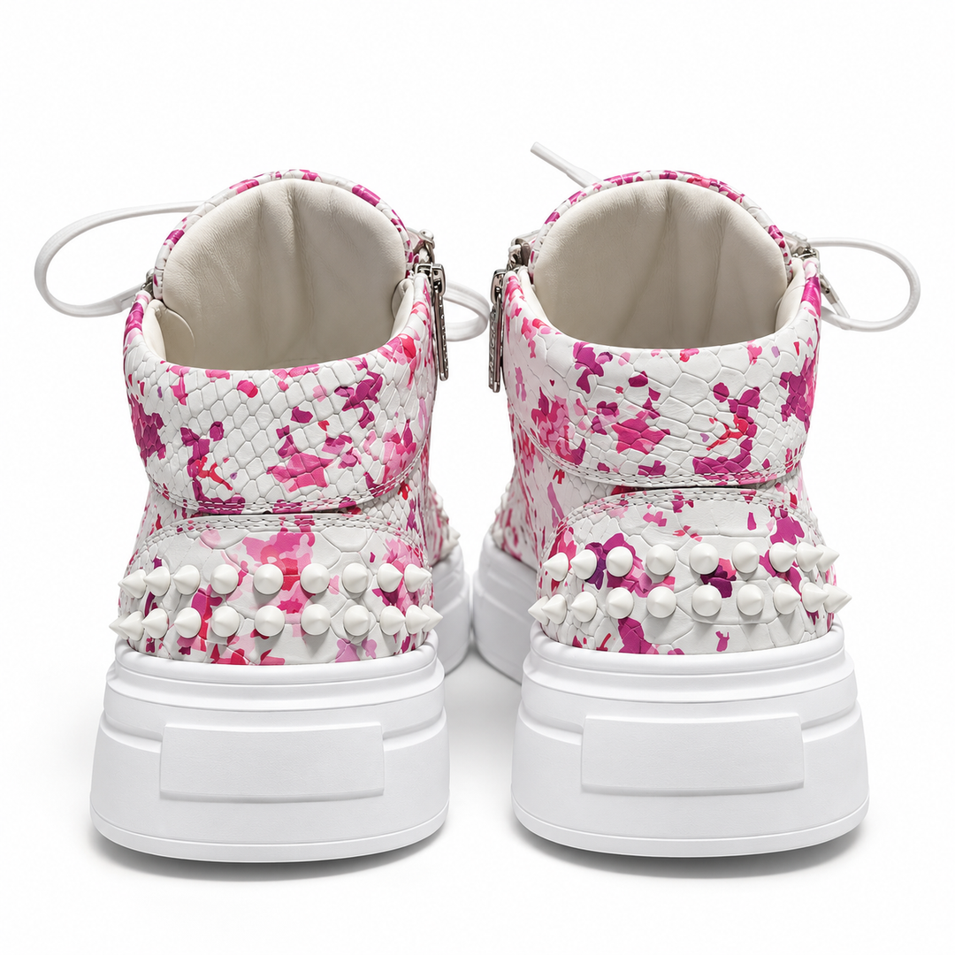 Sneakers Hi-Top, Piele, Pink Venom