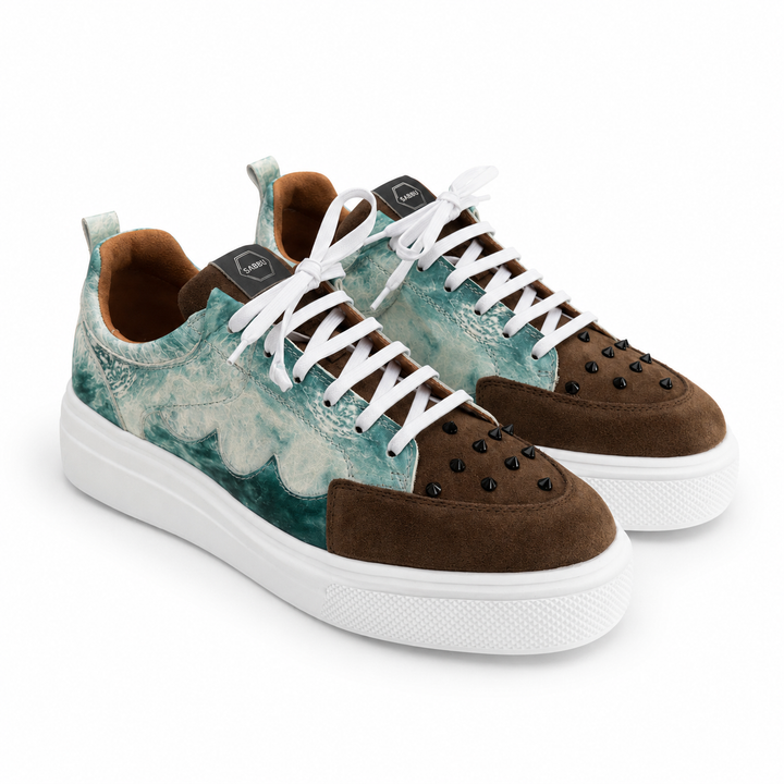 Sneakers Low-Top, Piele, Ocean Mist