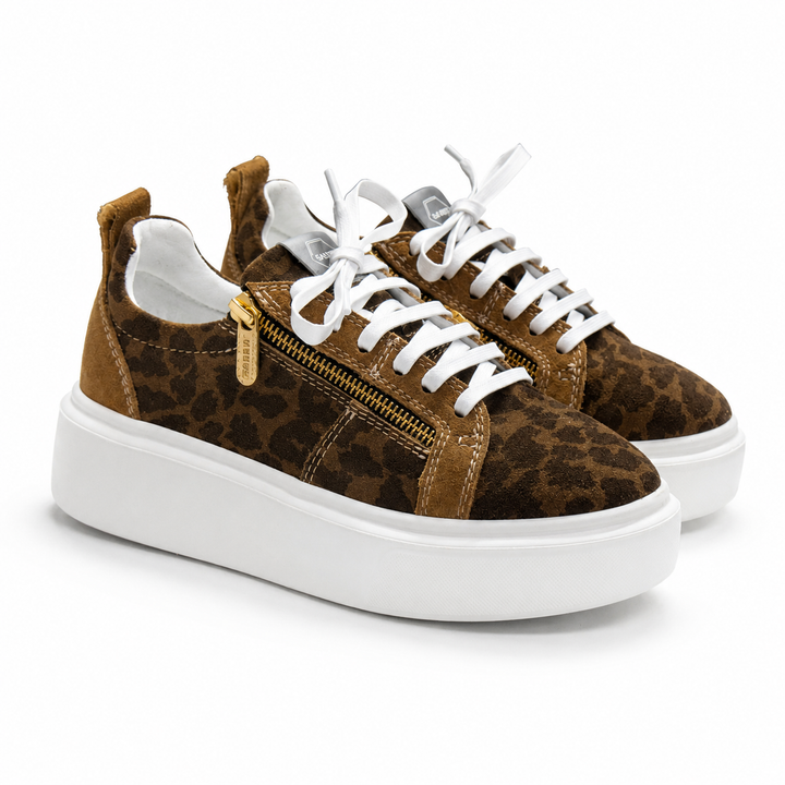 Sneakers Low-Top, Piele, Wild Cognac