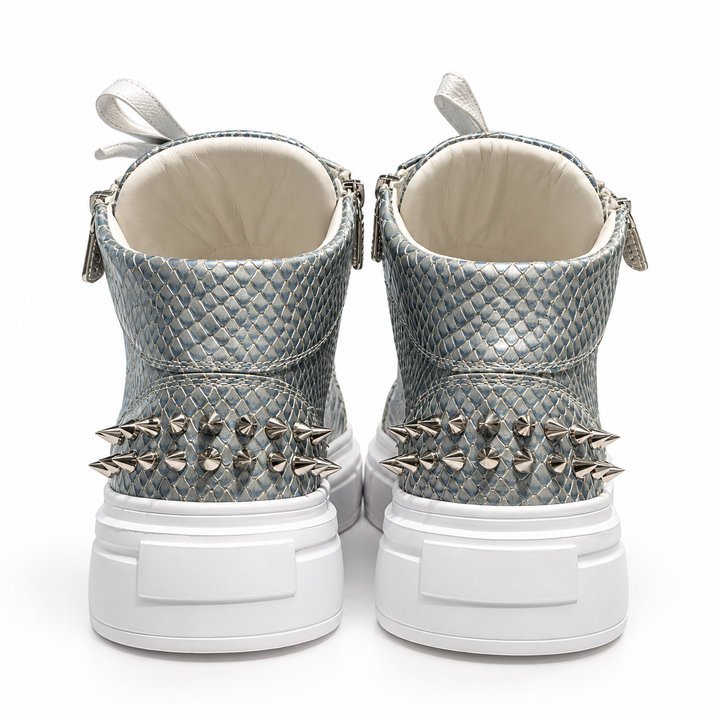 Sneakers Hi-Top, Piele, Frozen Chrome