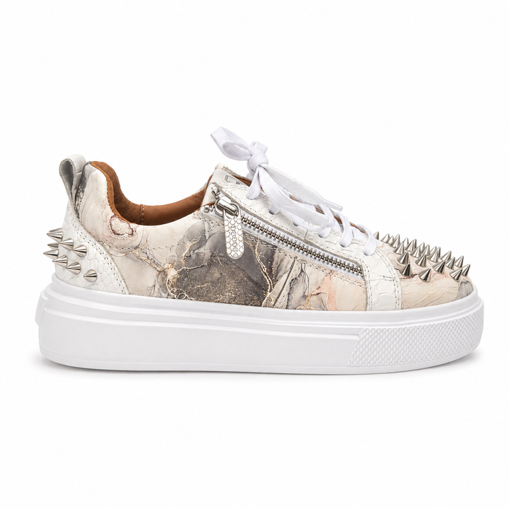 Sneakers Low-Top, Piele, Marble Frost