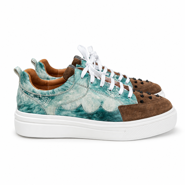 Sneakers Low-Top, Piele, Ocean Mist
