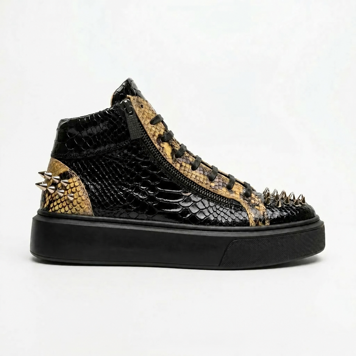 Sneakers Hi-Top, Piele, Dark Crown