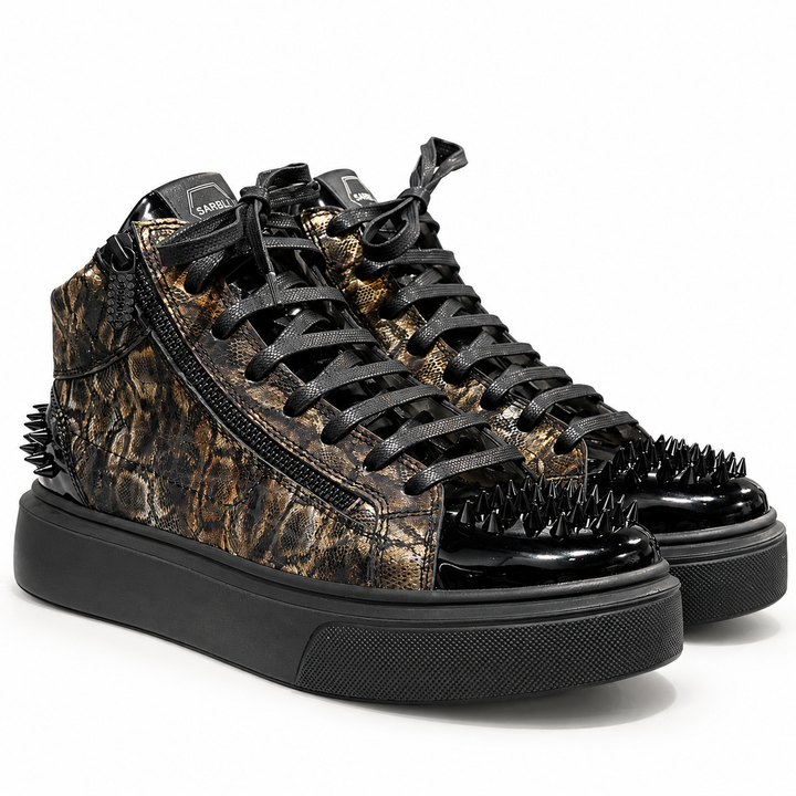 Sneakers Hi-Top, Piele,  Dark Eclipse