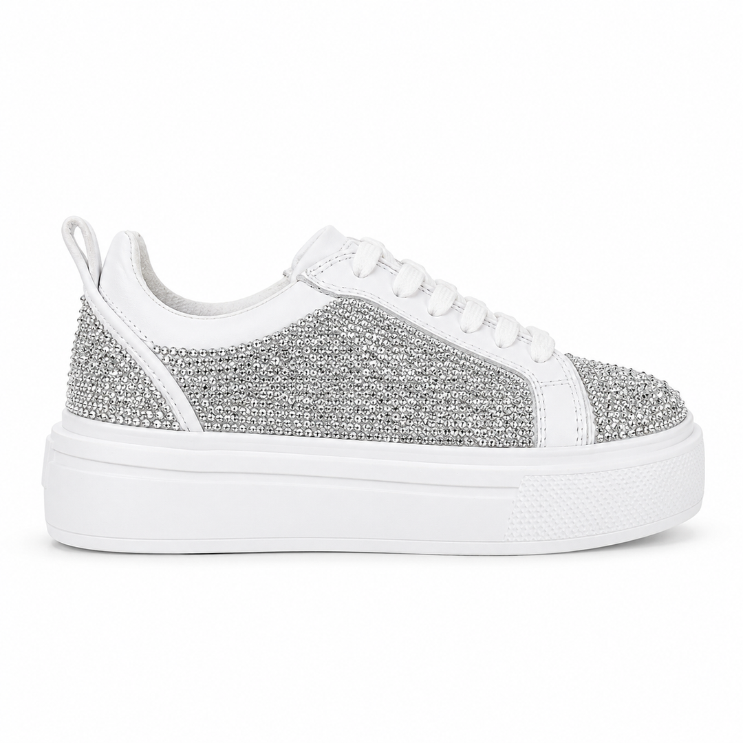 Sneakers Low-Top, Piele, Cristale, Ice Crystal