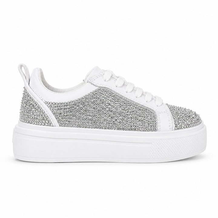 Sneakers Low-Top, Piele, Cristale, Ice Crystal
