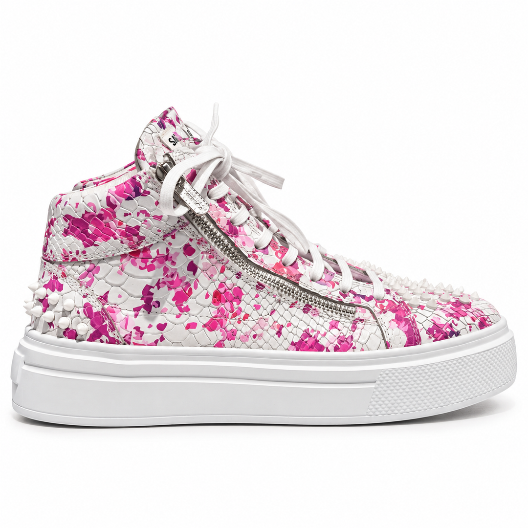 Sneakers Hi-Top, Piele, Pink Venom