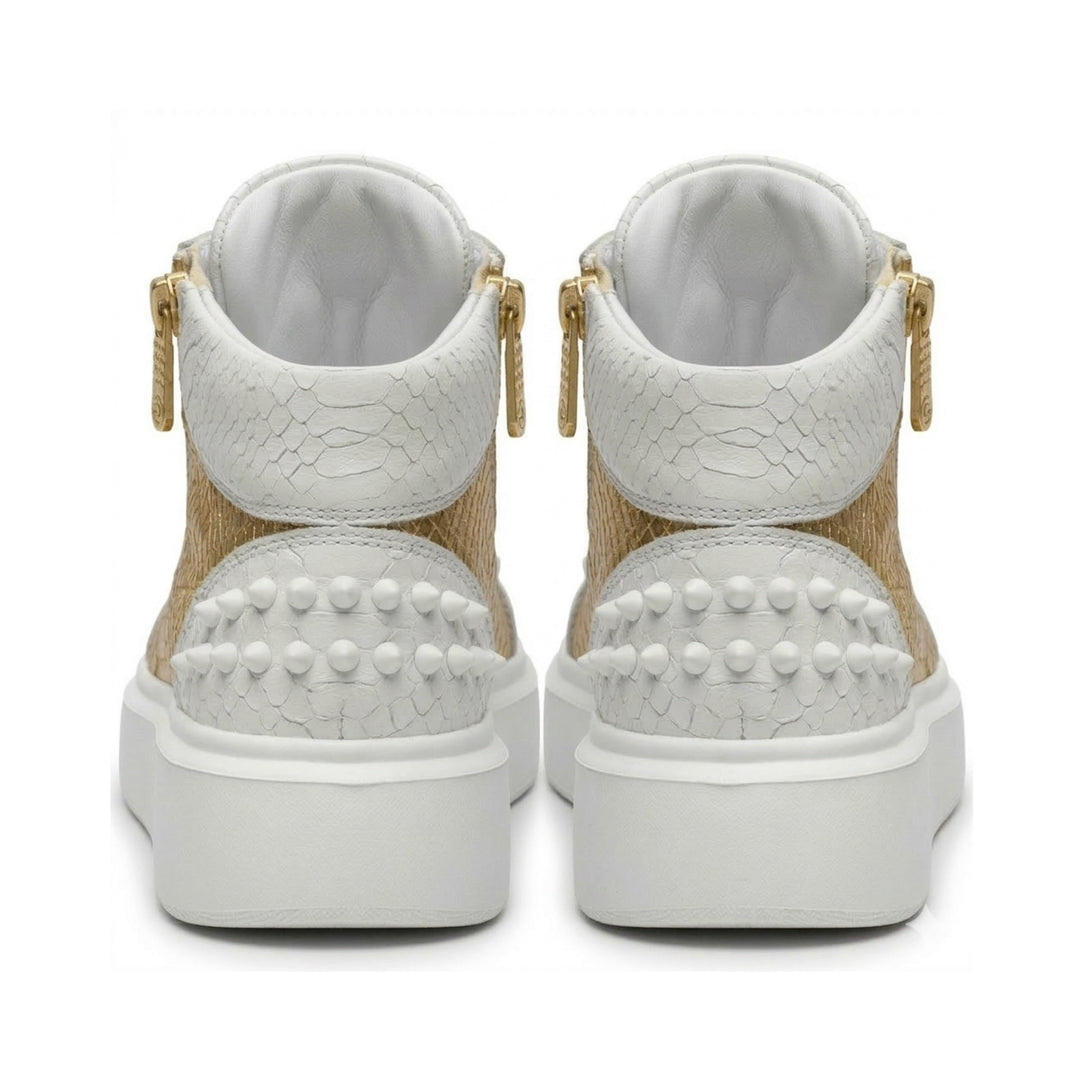 Sneakers Hi-Top, Piele, Golden Edge