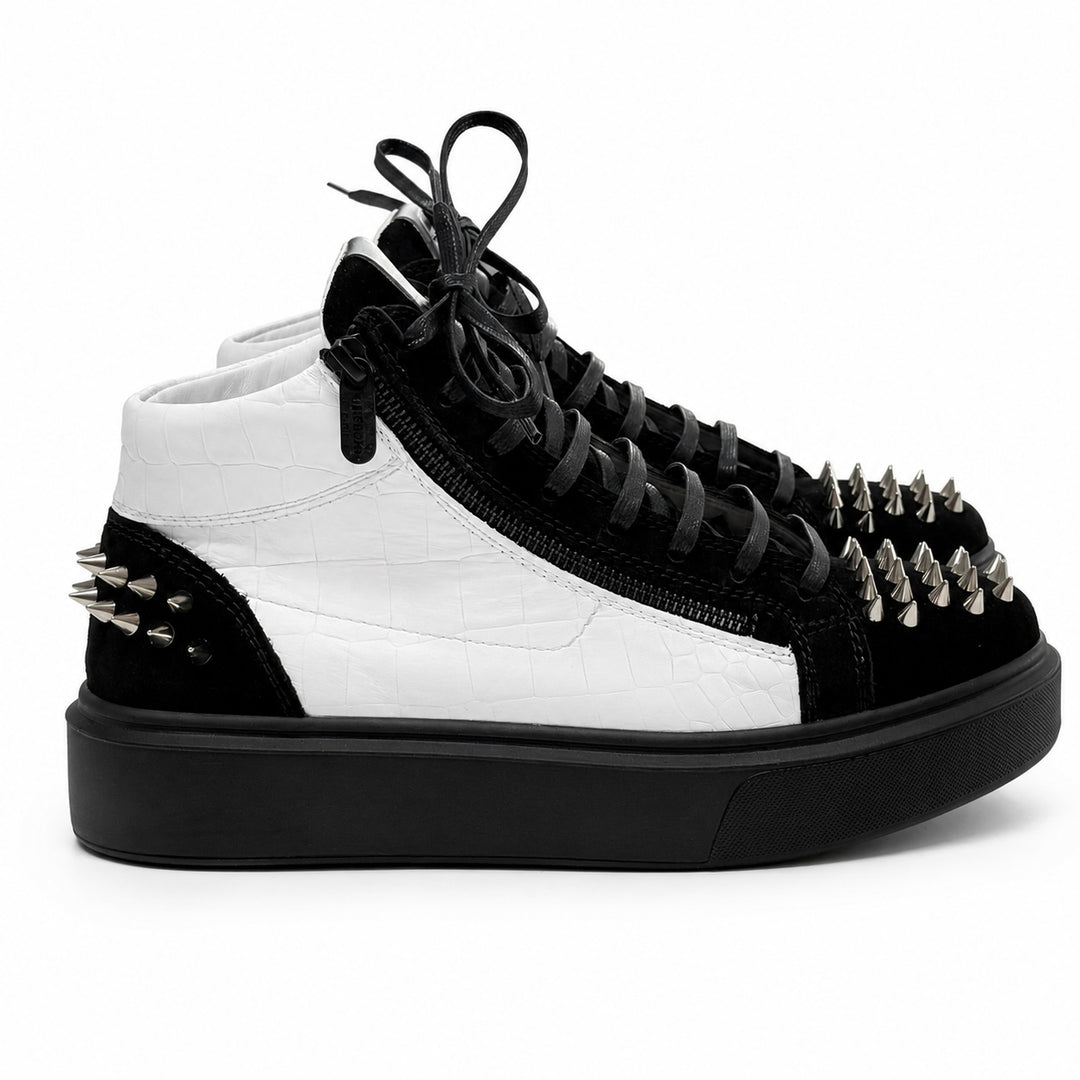 Sneakers Hi-Top, Piele, Monochrome High