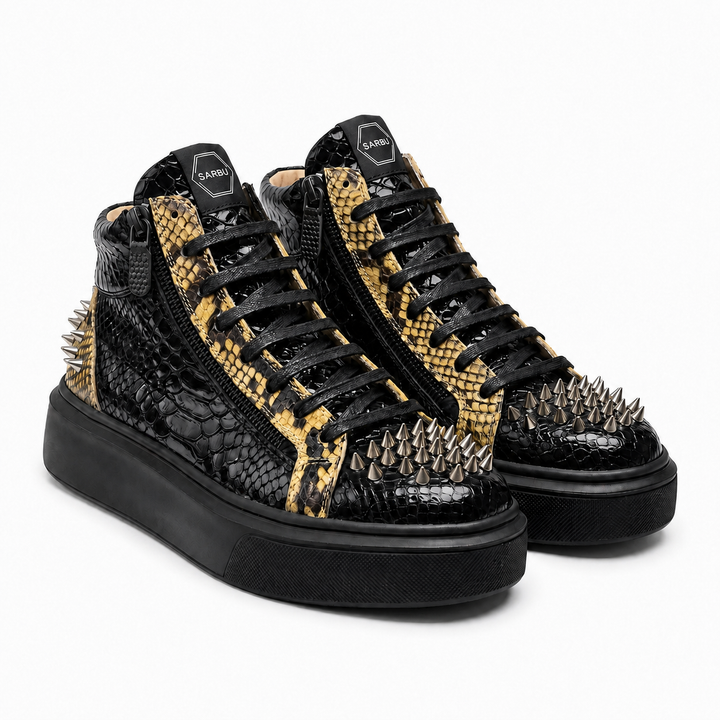 Sneakers Hi-Top, Piele, Dark Crown