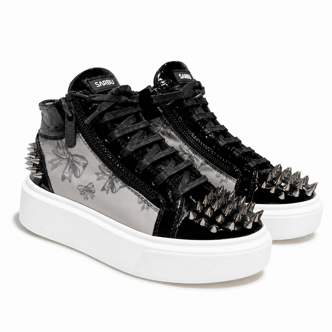 Sneakers Hi-Top, Piele, Bows&amp;Cash