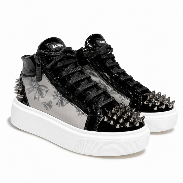 Sneakers Hi-Top, Piele, Bows&amp;Cash