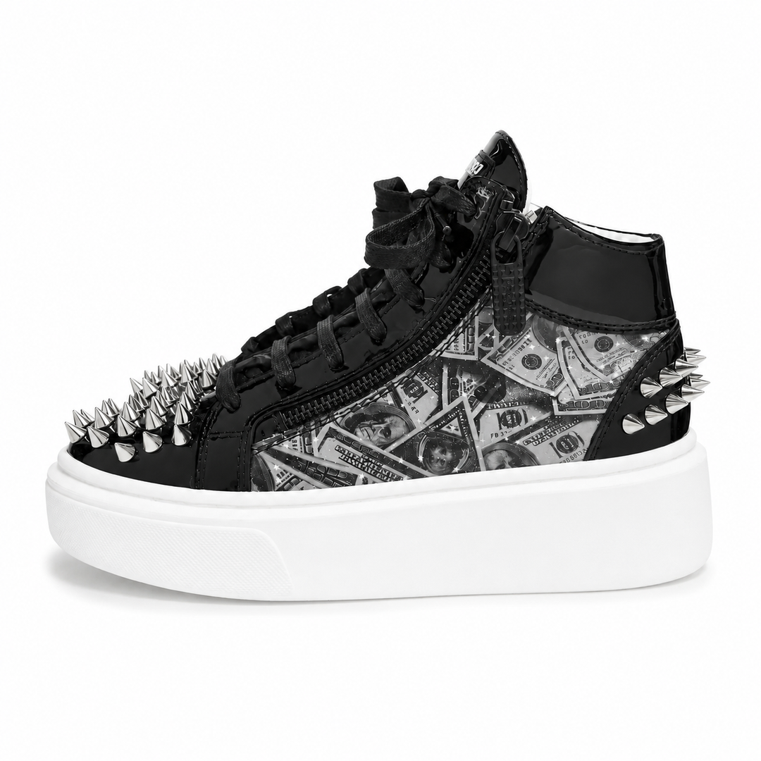 Sneakers Hi-Top, Piele, Bows&amp;Cash