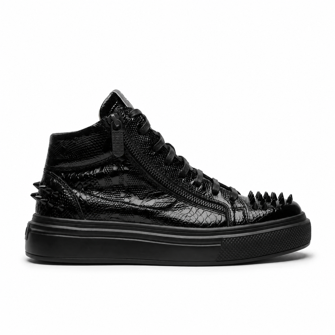 Sneakers Hi-Top, Piele, Black Imperium