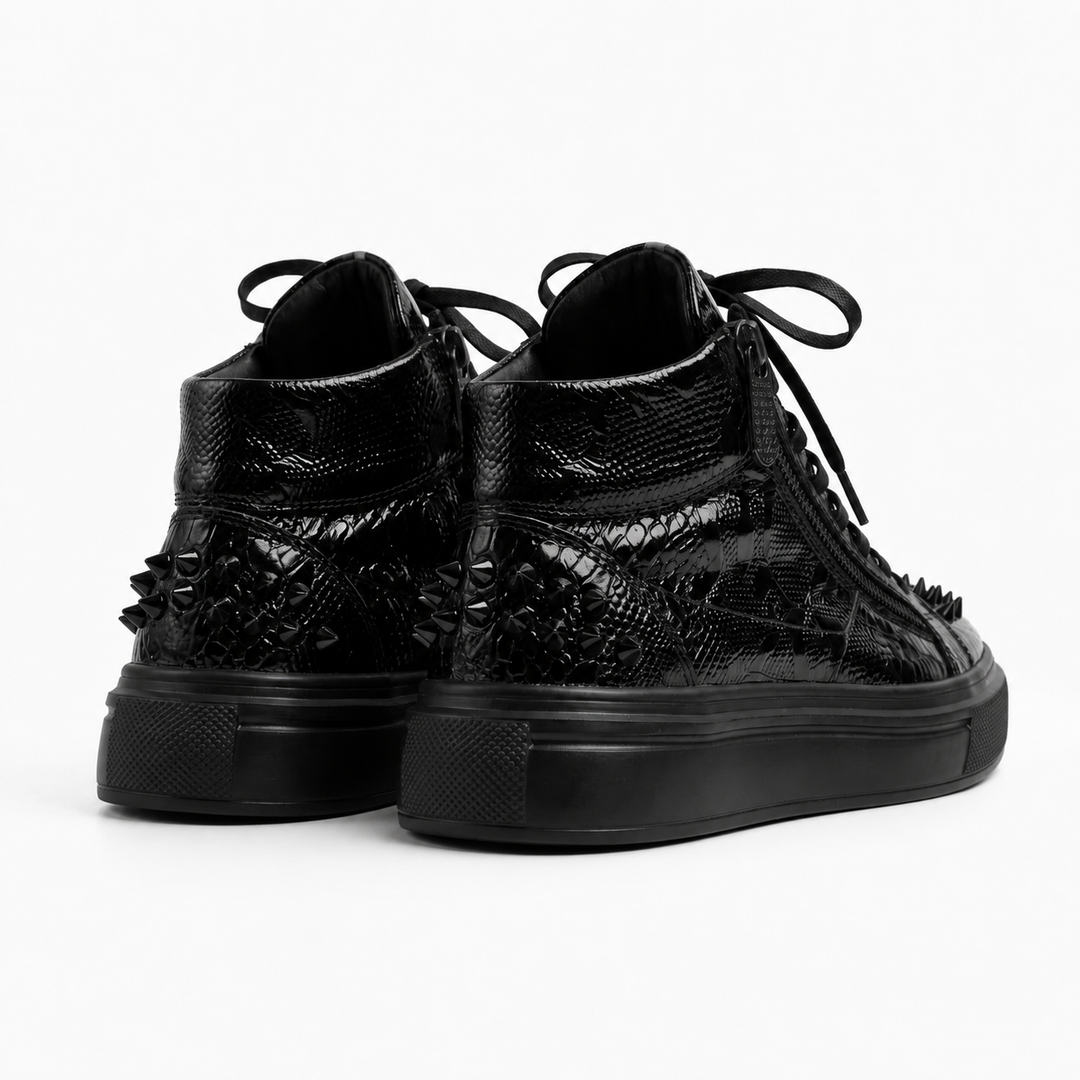 Sneakers Hi-Top, Piele, Black Imperium