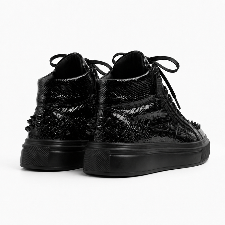 Sneakers Hi-Top, Piele, Black Imperium