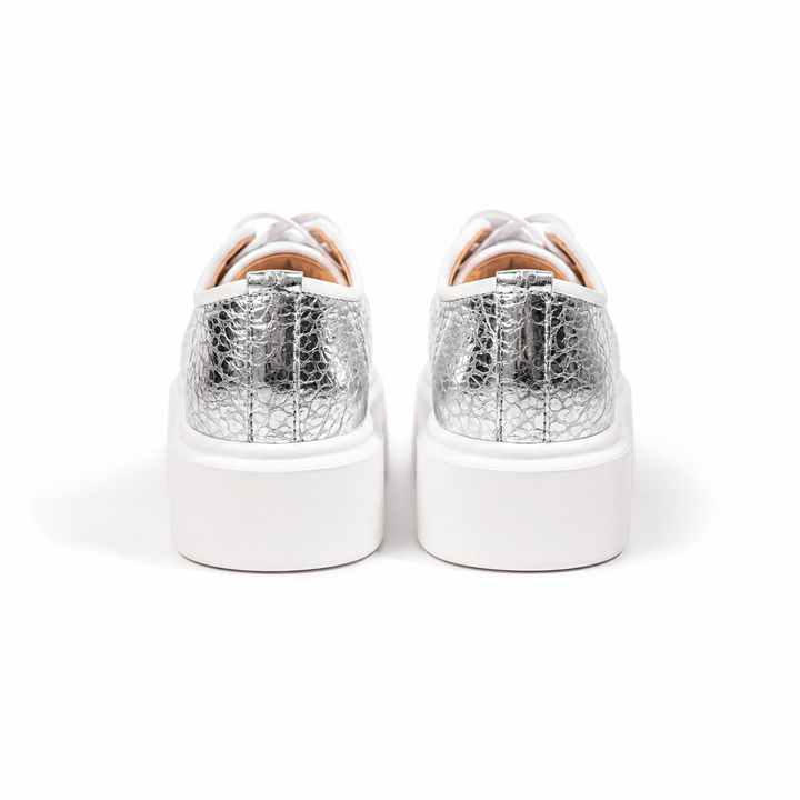 Sneakers Low-Top, Piele, Silver Crush