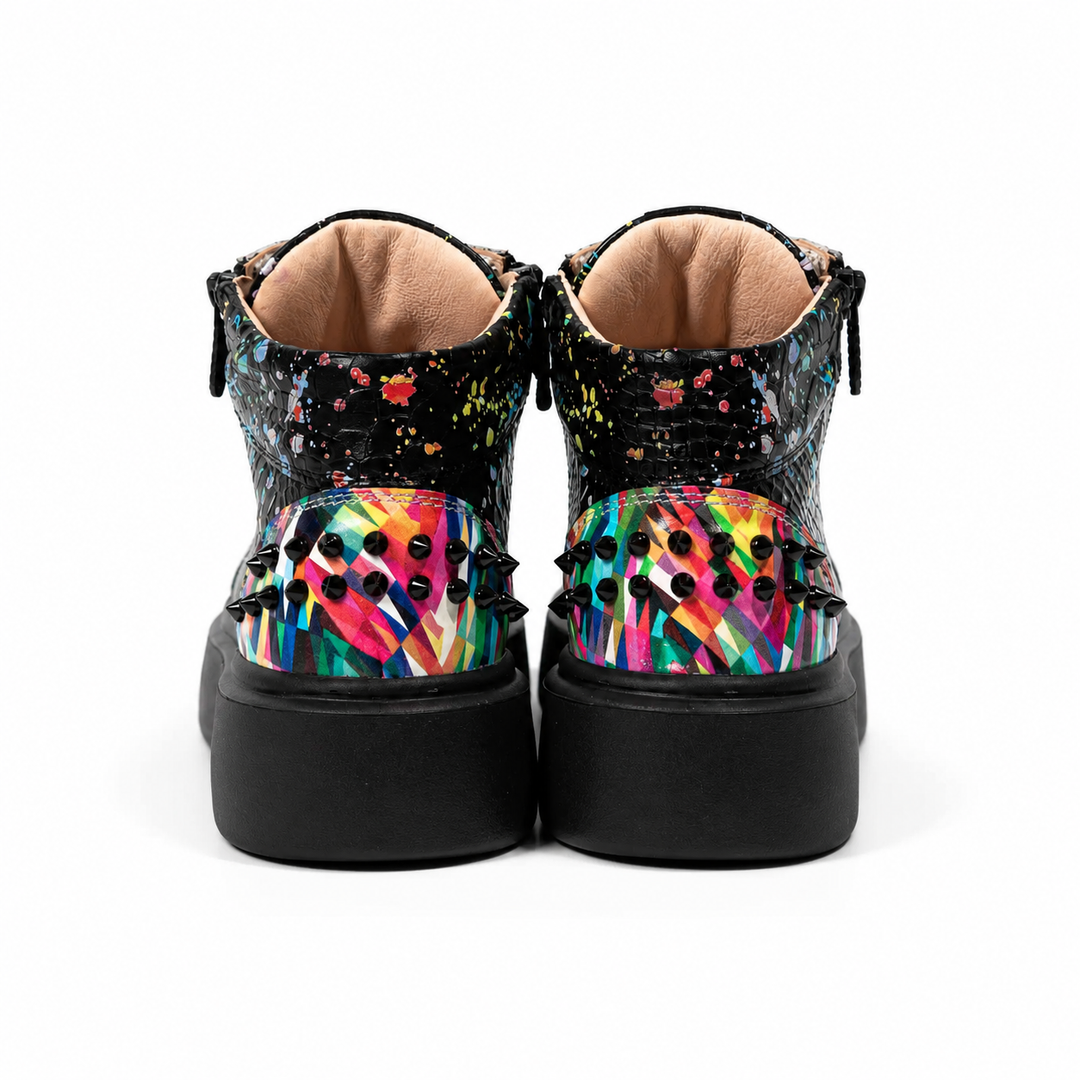 Sneakers Hi-Top, Piele, Dark Splash