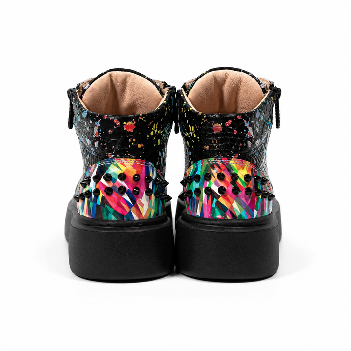 Sneakers Hi-Top, Piele, Dark Splash