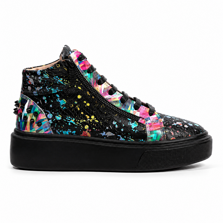 Sneakers Hi-Top, Piele, Dark Splash