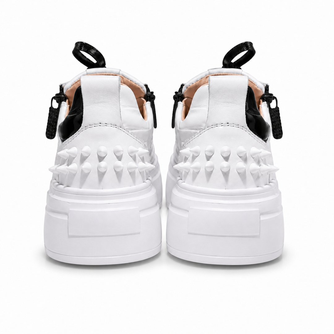 Sneakers Low-Top, Piele, Black Croco