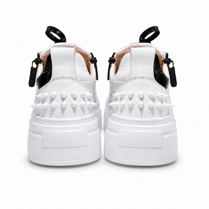 Sneakers Low-Top, Piele, Black Croco