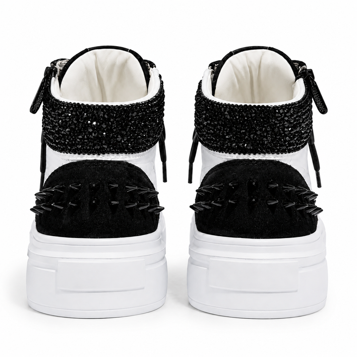Sneakers Hi-Top, Piele, Cristale, Eclipse Croco Crystal
