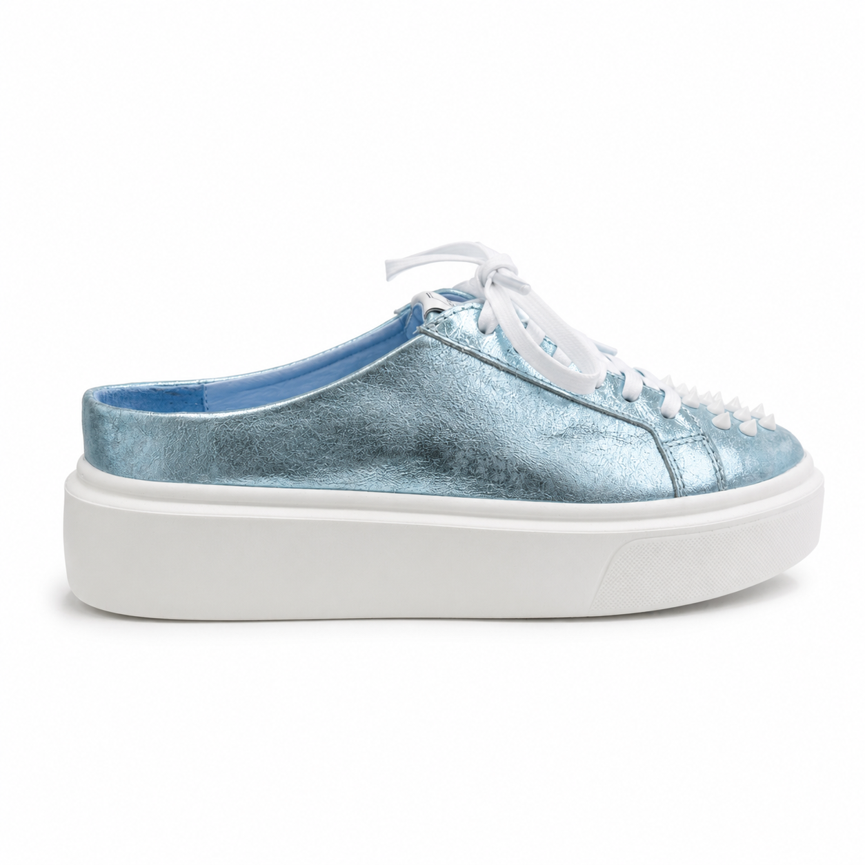 Mule Sneakers, Saboți, Piele, Glacier Blue
