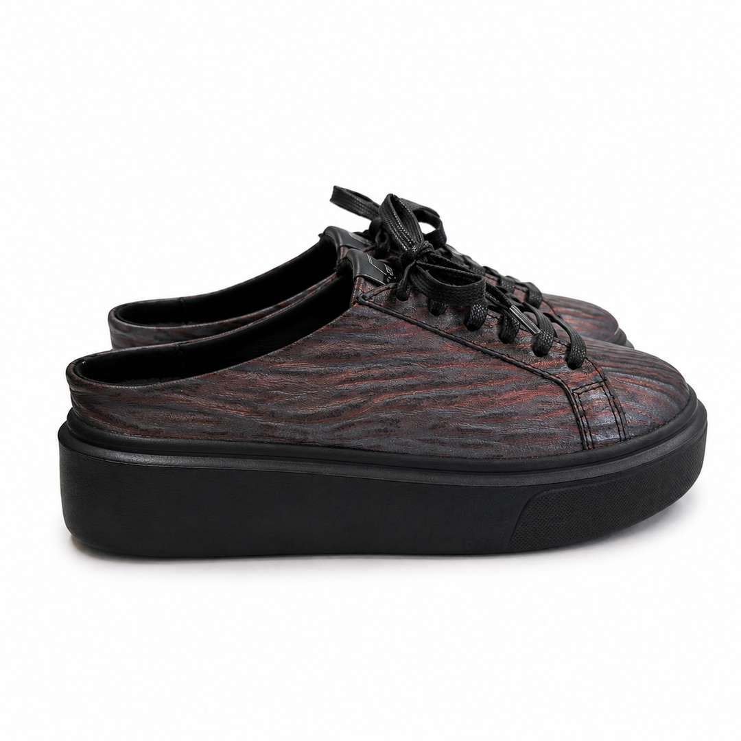 Mule Sneakers, Saboți, Piele, Volcanic Wood