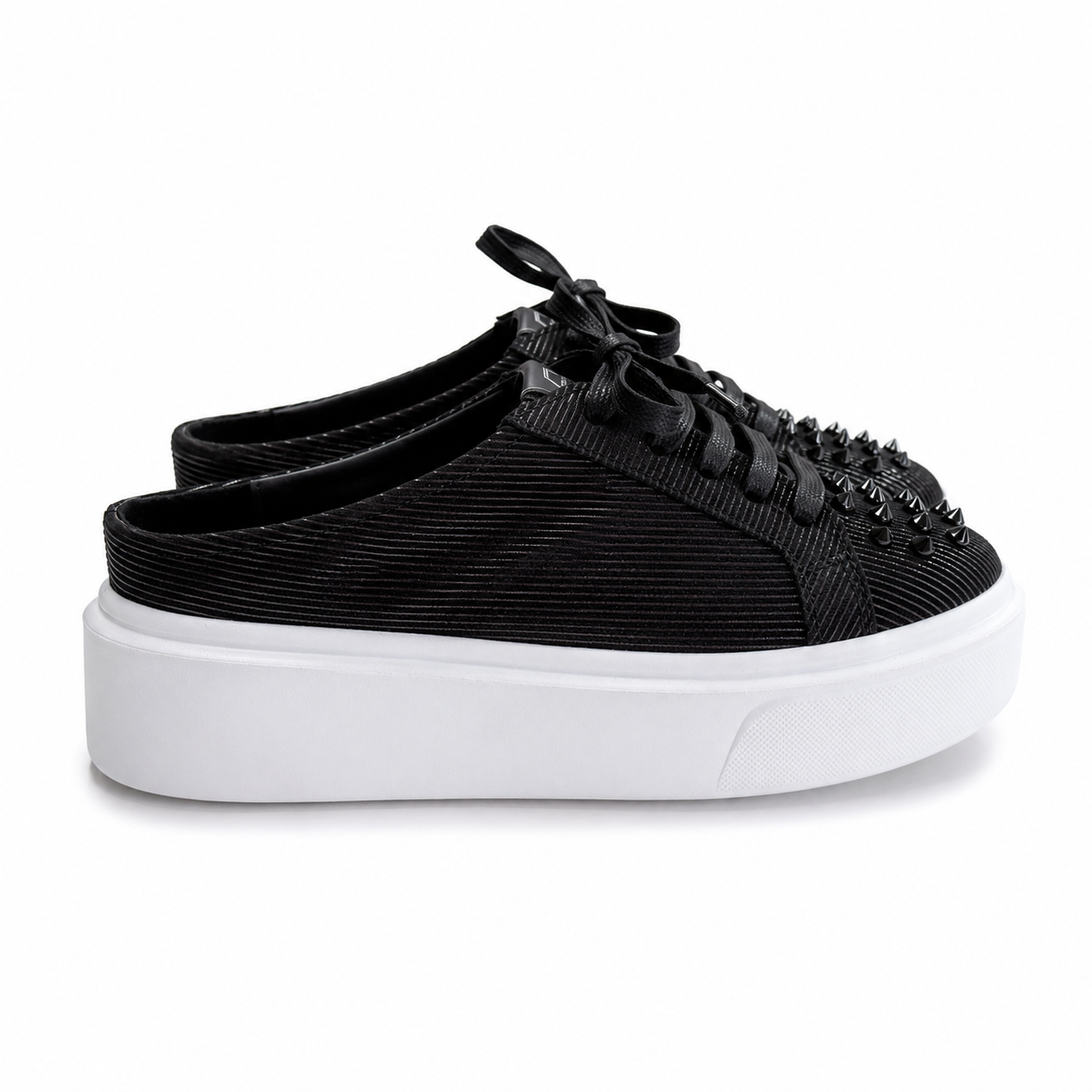 Mule Sneakers, Saboți, Piele, Midnight Onyx