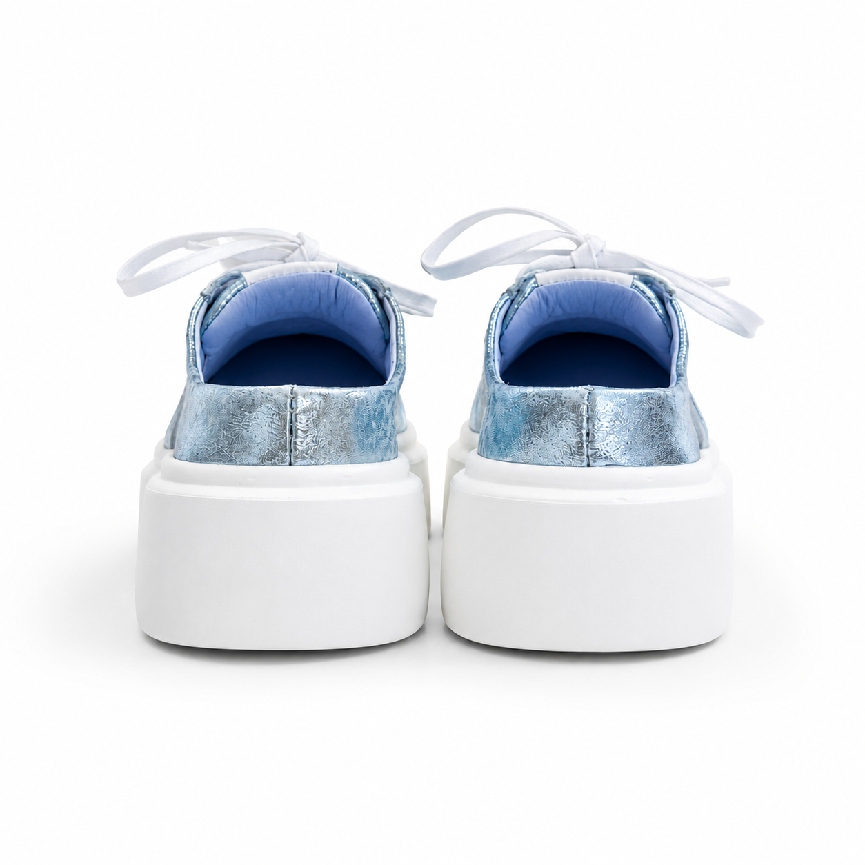 Mule Sneakers, Saboți, Piele, Glacier Blue
