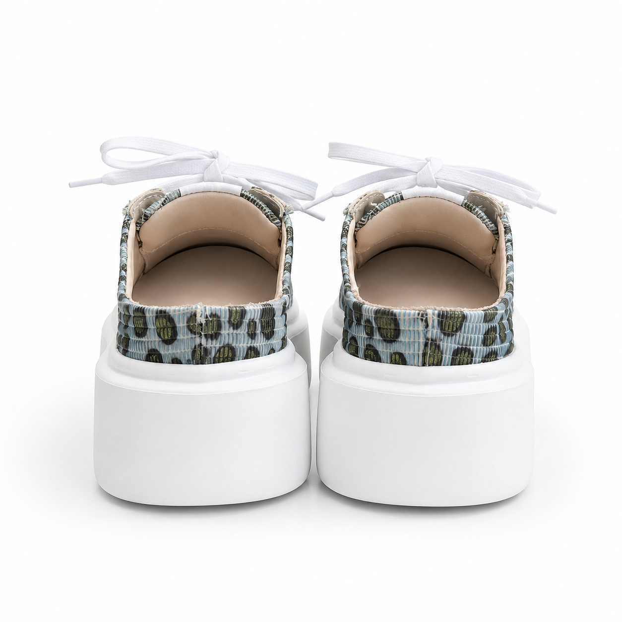 Mule Sneakers, Saboți, Piele, Snake Sage