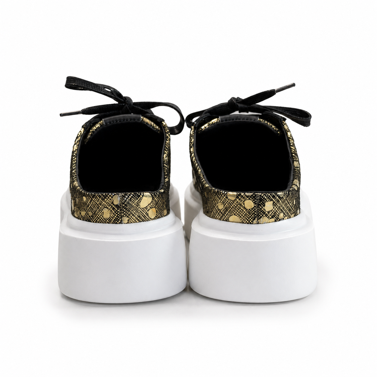 Mule Sneakers, Saboți, Piele, Gold Dust