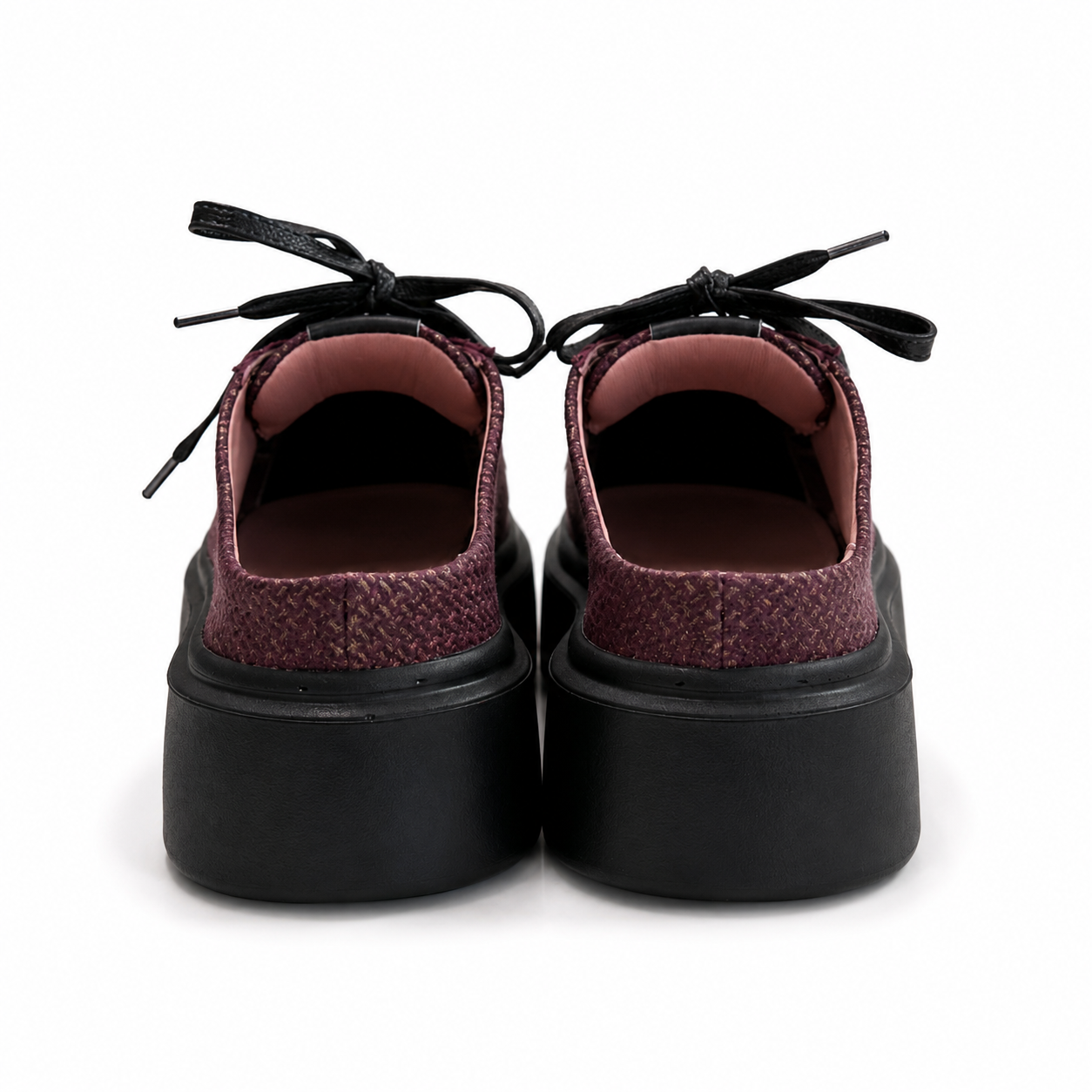 Mule Sneakers, Saboți, Piele, Burgundy Glow