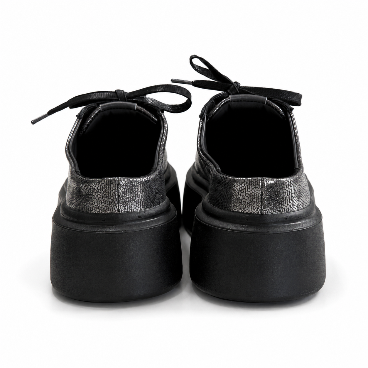 Mule Sneakers, Saboți, Piele, Graphite Steel