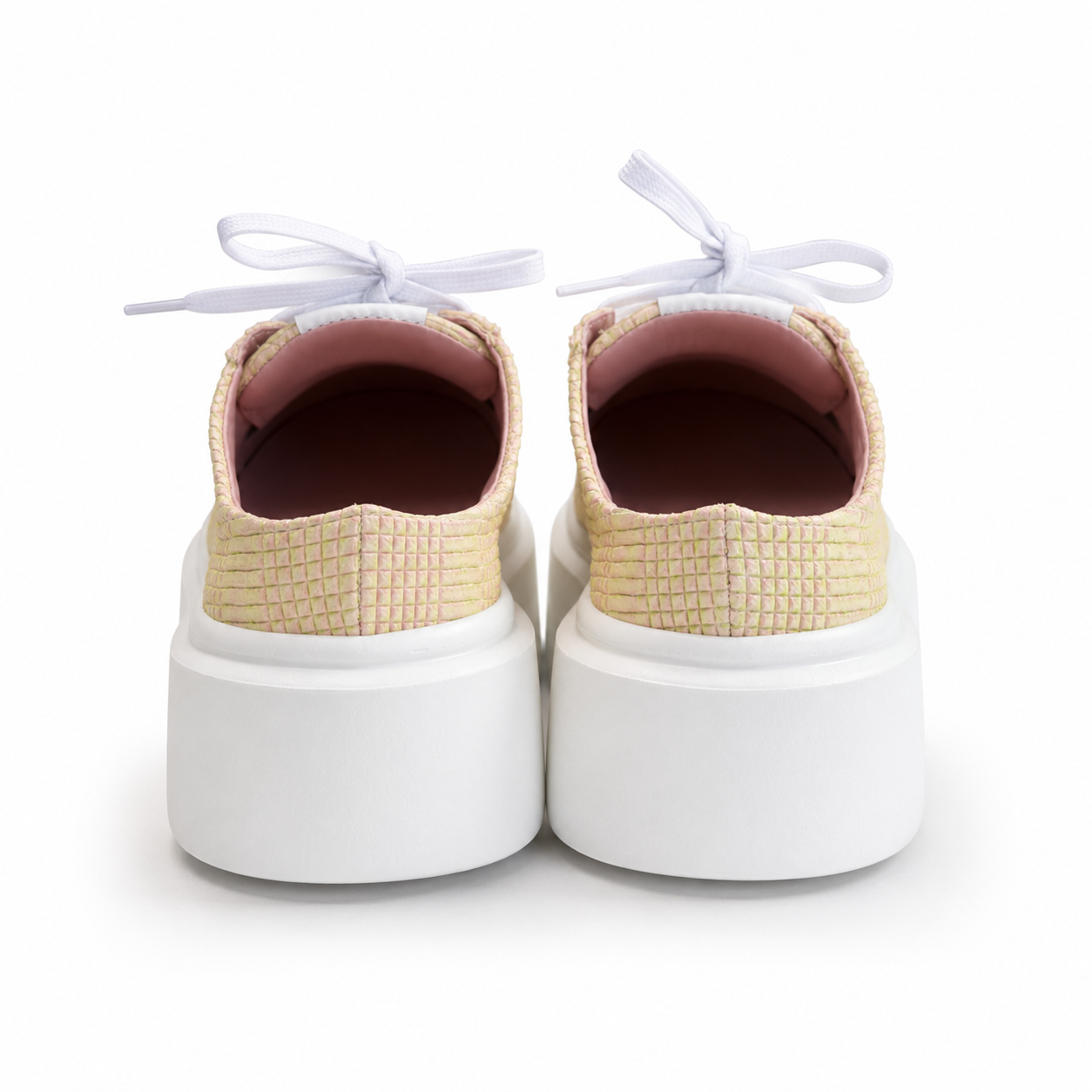 Mule Sneakers, Saboți, Piele, Blush Pearl