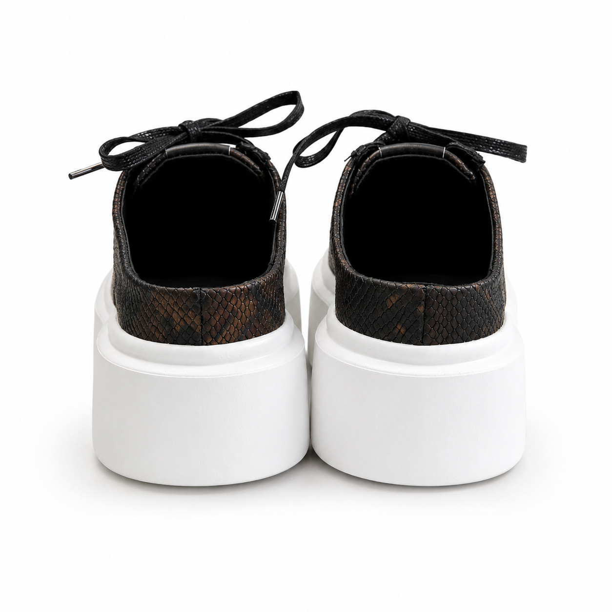Mule Sneakers, Saboți, Piele, Bronze Python