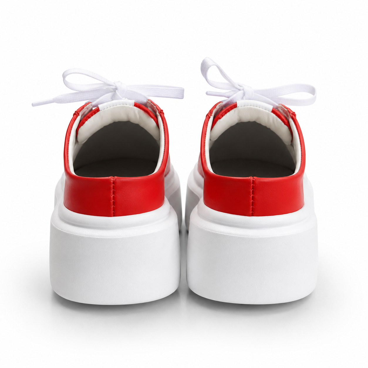Mule Sneakers, Saboți, Piele, Coral