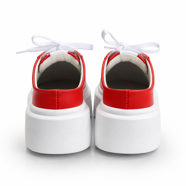 Mule Sneakers, Saboți, Piele, Coral