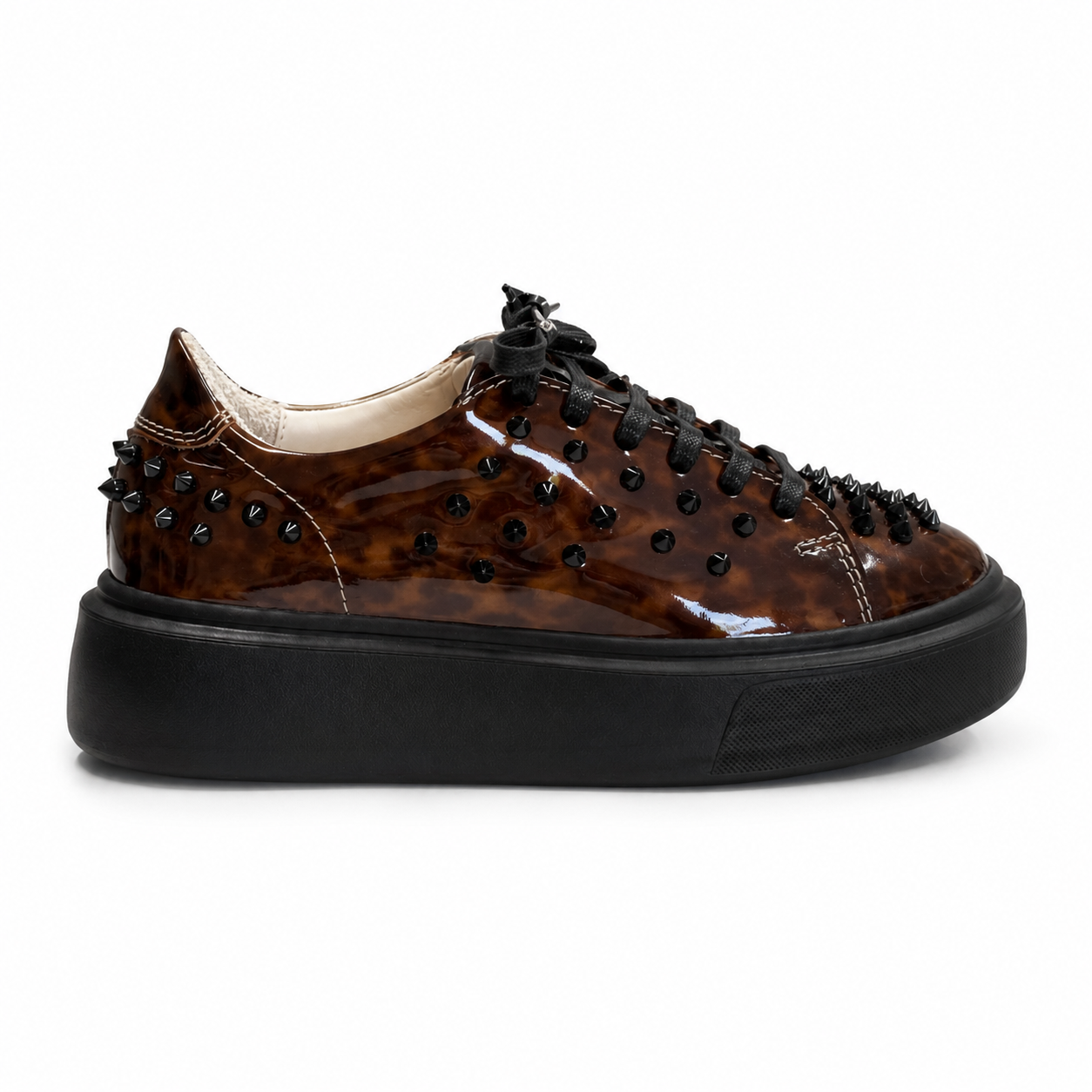 Sneakers Low-Top, Piele, Amber Tortoise