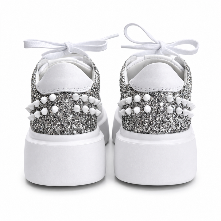Sneakers Low-Top, Piele, Glitter Ice