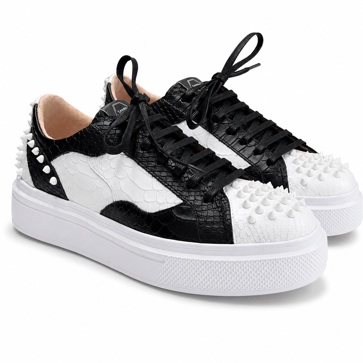Sneakers Low-Top, Piele, Domino Snake
